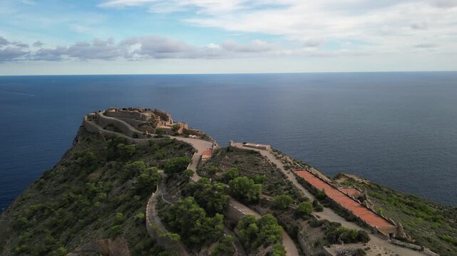 Abandoned military fortification of Los Castillitos in Cartagena, Murcia