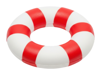 Lifebuoy for summer safety poolside product bright isolated on transparent background