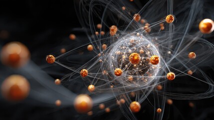 Understanding atomic structure through the visual of atoms and particles interacting in a digital space and illustrating connections between them