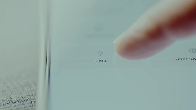 FAQ icon on smartphone screen