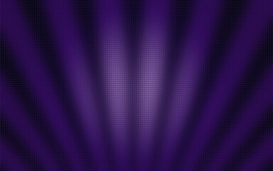 Fototapeta premium Abstract vector halftone background with radiating purple lines on black. Ideal for modern designs, posters, or digital art projects. Clean and versatile texture.