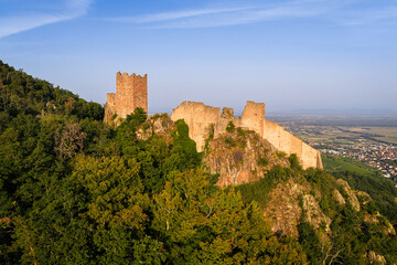 Abendstimmung an der Burgruine St. Ulrich bei Ribeauville