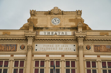 Fototapeta premium Municipal Theater of Béziers, in southern France. Opened in 1844 and classified as a historic monument.