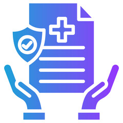 Obraz premium Right To Health glyph gradient icon