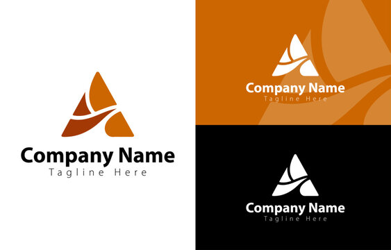 Modern Abstract Triangular Letter A Business Logo