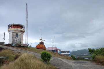 View of lighthouse of Cape Moule-a-Chique in Vieux Fort, Saint Lucia