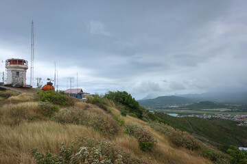 View of lighthouse of Cape Moule-a-Chique in Vieux Fort, Saint Lucia