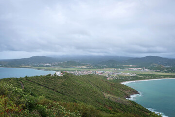 View of Vieux Fort town from Cape Moule-a-Chique, Saint Lucia