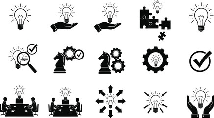 Obraz premium Minimalist businessman silhouette, professional concept, vector illustration