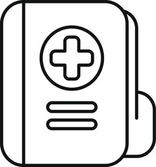 Obraz premium Health insurance card or patient record document with hospital cross sign