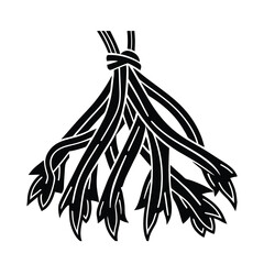 Abstract Tied Leaf or Ribbon Apparel Design Element Vector