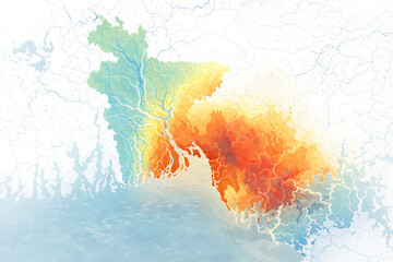 Bangladesh Heat Map Visualization – Climate, Temperature and Weather Data Concept