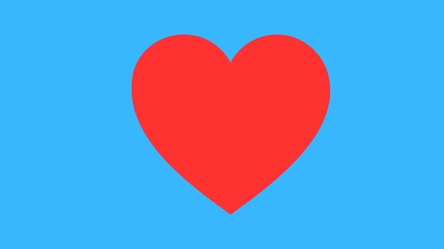 red heart beat motion background