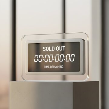 Digital Countdown Display Showing Sold Out