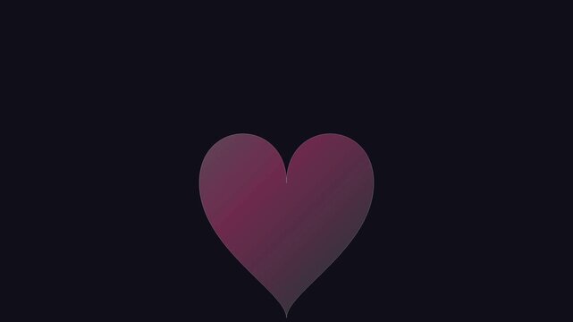 Glass heart vector look with light refraction