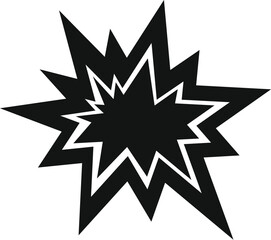 Explosion icon signifying a loud bang, burst, boom, or comic sound effect