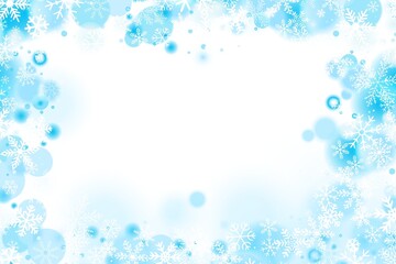 blue winter festival background, snowflakes winter abstract background	