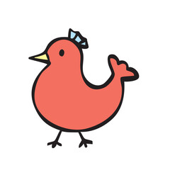 デザイン素材・飾りパーツ　かわいい鳥