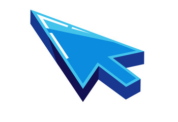 3d computer mouse cursor or pointer. vector illustration.