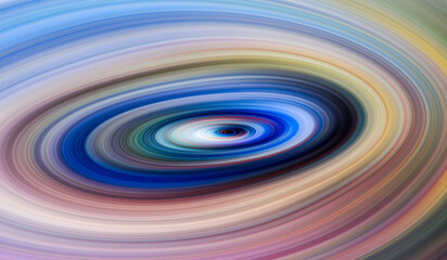 Illustration Radial Twirl Product Display Shelf  Multi Colour Circular Lines Background.