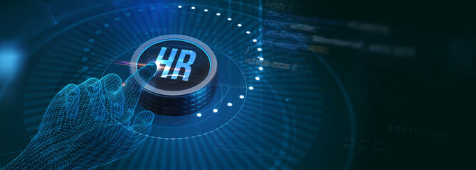 Business, Technology, Internet and network concept. Human Resources HR management concept. 3d illustration