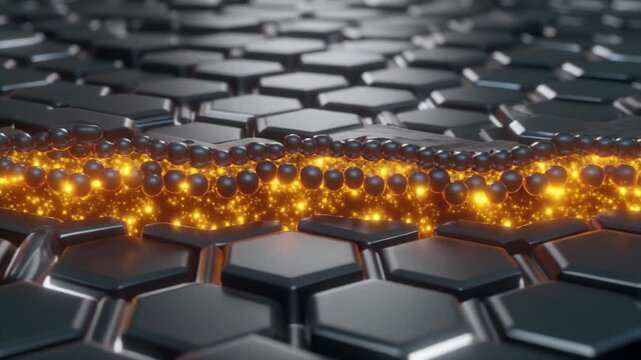 Digital energy flow on hexagonal surface