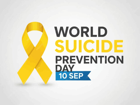 World suicide prevention day ribbon - Powered by Adobe