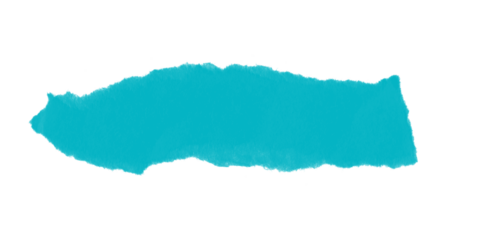 Bright vibrant turquoise colored ripped paper strip against a dark black background an abstract digital graphic design