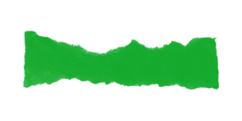 Vibrant green torn paper strip texture ragged distressed edges Abstract grunge graphic design element on black for
