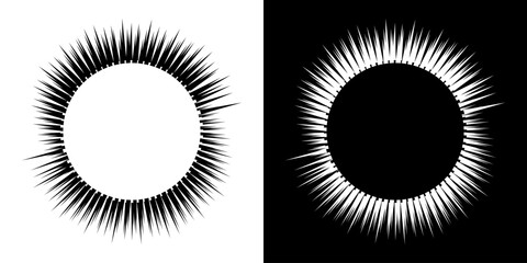 Fototapeta premium Dynamic abstract spiral sound wave rhythm lines. Circular spiral sound wave rhythm of lines. Circular futuristic abstract lines, black and white background. 