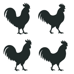 Collection of Rooster Silhouettes