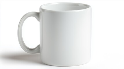 白背景の無地マグカップ 