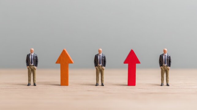 Effective leadership and delegation strategies using miniature figures in a business environment for enhanced team dynamics