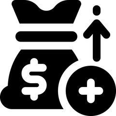 surplus glyph icon. Strong and solid vector icon for websites, mobile interfaces, presentations, and visual branding. High quality and easy to edit. © Yaprativa