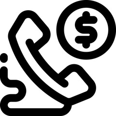 call line icon. Clean and minimalist vector icon for websites, mobile apps, presentations, and logos. Fully scalable and customizable for any project.