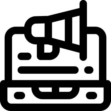 laptop line icon. Clean and minimalist vector icon for websites, mobile apps, presentations, and logos. Fully scalable and customizable for any project.