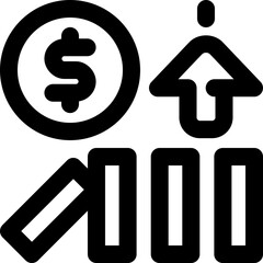 Obraz premium domino effect line icon. Clean and minimalist vector icon for websites, mobile apps, presentations, and logos. Fully scalable and customizable for any project.