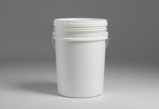 A versatile white plastic bucket with lid and handle for various storage needs. 5 gallon pail