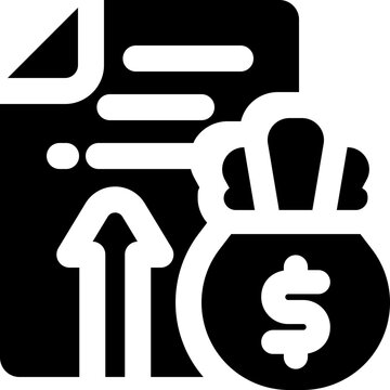 document glyph icon. Strong and solid vector icon for websites, mobile interfaces, presentations, and visual branding. High quality and easy to edit.