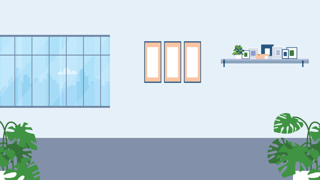 modern coworking area office interior empty no people open space cabinet room with furniture