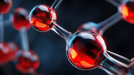 Molecular structure visualization scientific research concept