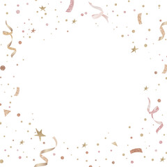 Festive ribbon frame png transparent background
