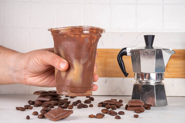 Viral Cracking Chocolate Latte drink