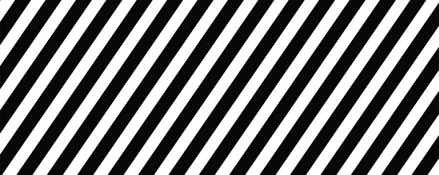 Slash line. Border with diagonal lines. Geometric print for caution tape or barrier. Angle of tilt parallel stripes. Black pattern isolated on white background