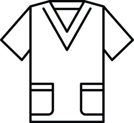 Medical scrub top depicting healthcare professional workwear for clinic and hospital settings