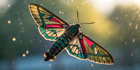 Vibrant Moth Wings Detail Macro Insect Nature Wildlife