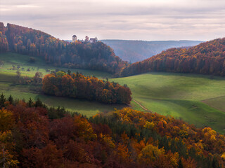 Herbstwald um Schloss Bronnen