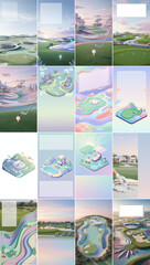 Golf brands adopt pastel themes for modern branding with president, sick, solar, golf, holly, marketing, pastel