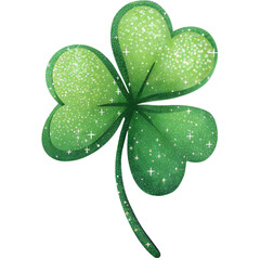 St Patrick&rsquo;s Day watercolor four leaf clover clipart lucky shamrock