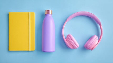 Colorful everyday essentials for work and leisure.